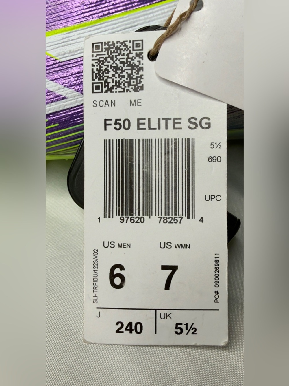Adidas F50 Elite SG Soccer Cleats Purple Rush & Lucid Lemon Sz 6 JH7633 NWT - Picture 11 of 16